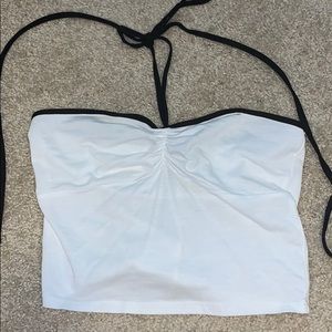 White halter top
